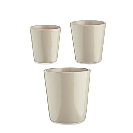 Комплект Саксии за цветя Ibergarden Сив Глина Cónica Ø 14 cm Ø 22 cm Ø 17 cm 22,5 x 21 x 22,5 cm 3 Части