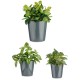 Комплект Саксии за цветя Ibergarden Антрацит Глина Cónica Ø 14 cm Ø 22 cm Ø 17 cm 22,5 x 21 x 22,5 cm 3 Части