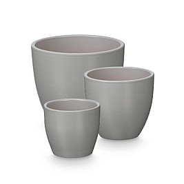 Комплект Саксии за цветя Ibergarden Сив Глина Ø 14 cm Ø 22 cm Ø 17 cm 3 Части