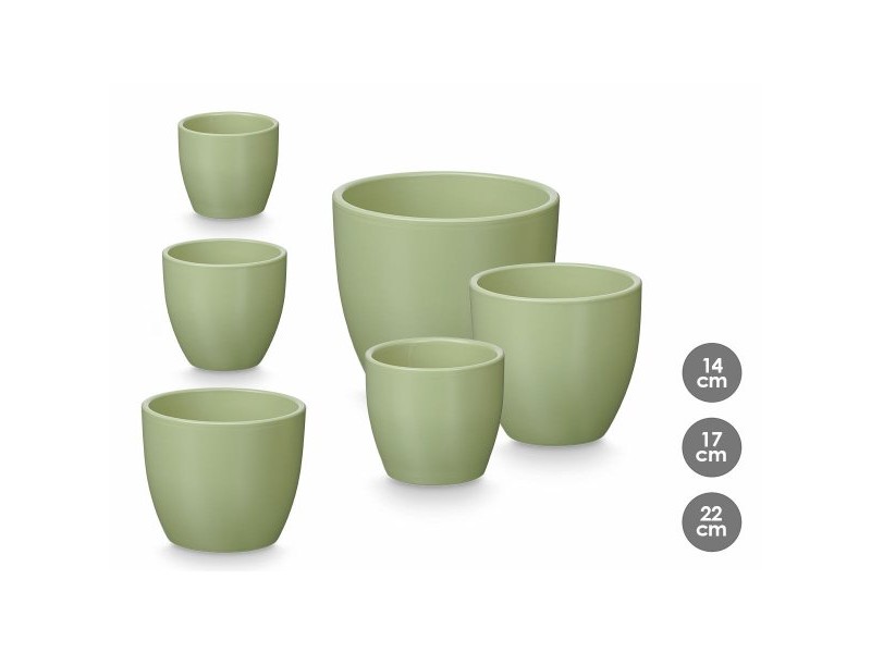 Комплект Саксии за цветя Ibergarden Мента Глина Ø 14 cm Ø 22 cm Ø 17 cm 3 Части