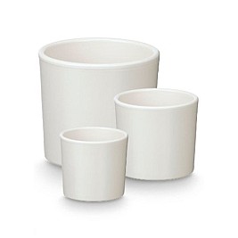 Комплект Саксии за цветя Ibergarden Бял Глина Ø 14 cm Ø 22 cm Ø 17 cm 3 Части
