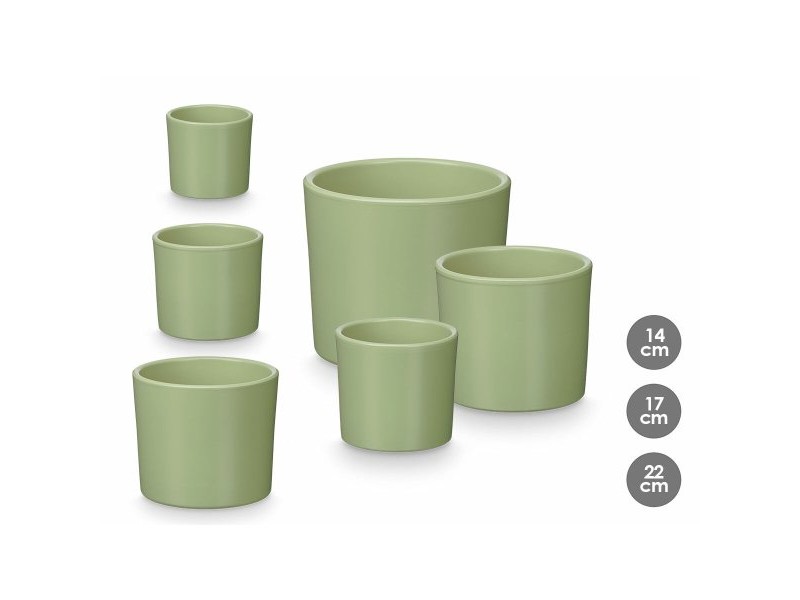 Комплект Саксии за цветя Ibergarden Мента Глина Ø 14 cm Ø 22 cm Ø 17 cm 3 Части