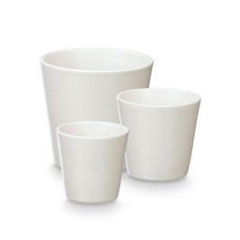 Комплект Саксии за цветя Ibergarden Бял Глина Ø 14 cm Ø 22 cm Ø 17 cm 3 Части