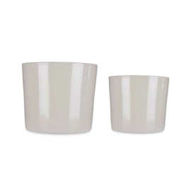 Комплект Саксии за цветя Ibergarden Сив Глина Ø 22 cm Ø 27 cm 22 x 22 x 19 cm 27 x 27 x 23 cm 27 x 23,7 x 27 cm 2 Части