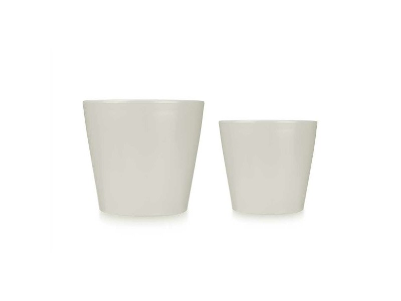 Комплект Саксии за цветя Ibergarden Сив Глина Ø 22 cm Ø 28 cm 28 x 27 x 28 cm 2 Части