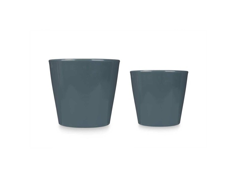 Комплект Саксии за цветя Ibergarden Антрацит Глина Ø 22 cm Ø 28 cm 28 x 27 x 28 cm 2 Части Комплект Саксии за цветя Ibergarden Антрацит Глина Ø 22 cm Ø 28 cm 28 x 27 x 28 cm 2 Части