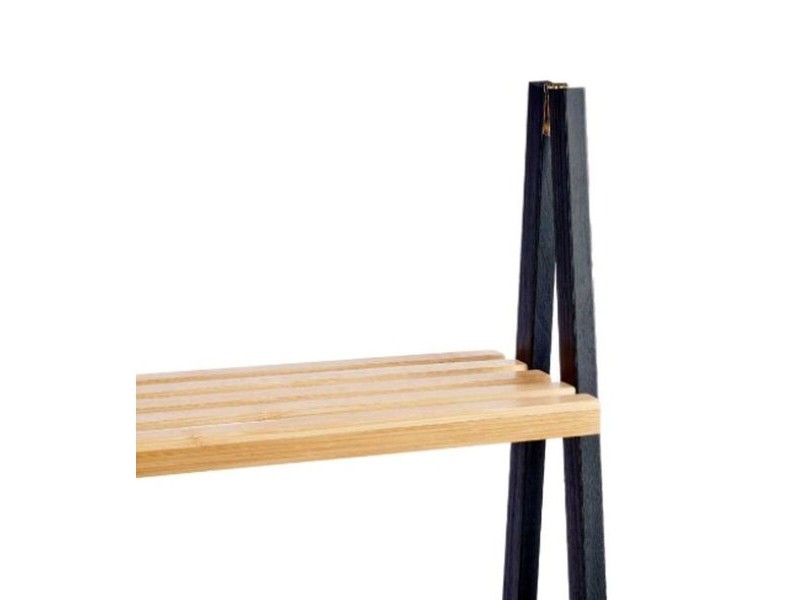 Стелажи за Баня Berilo Черен Естествен 40 x 109,3 x 30 cm