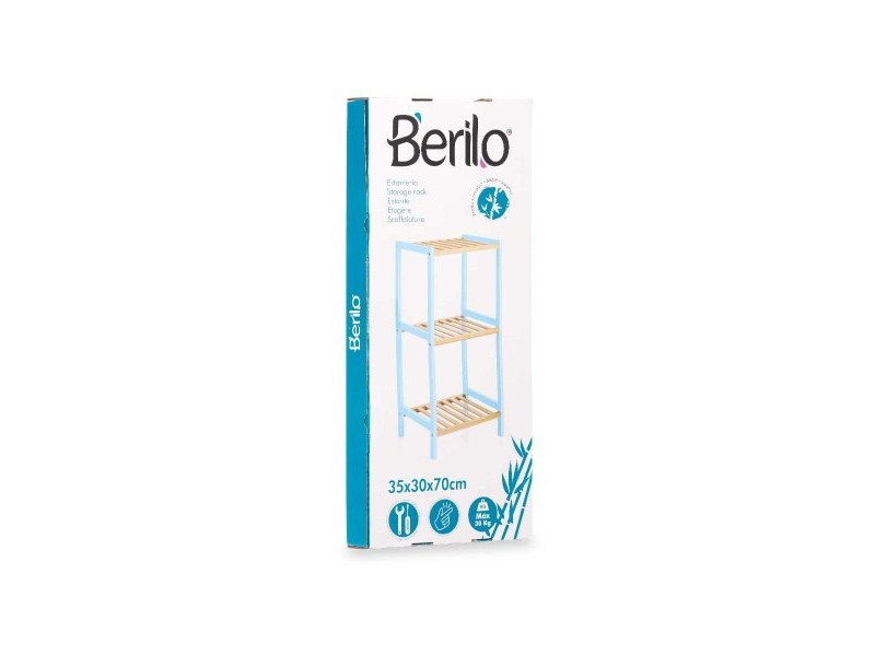 Стелажи за Баня Berilo Син Естествен 35 x 30 x 70 cm 35,2 x 70 x 30,2 cm Стелажи за Баня Berilo Син Естествен 35 x 30 x 70 cm 35,2 x 70 x 30,2 cm
