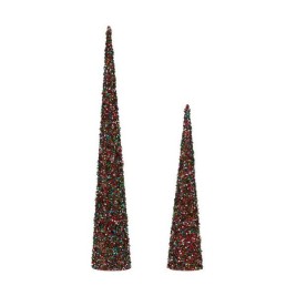 Коледна Украса Krist+ Син Фуксия пайети Коледа 9,5 x 60 x 9,5 cm Конуси
