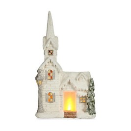 Декоративна фигурка Krist+ Бял Къща Коледа 11 x 53 x 28,5 cm LED Светлина