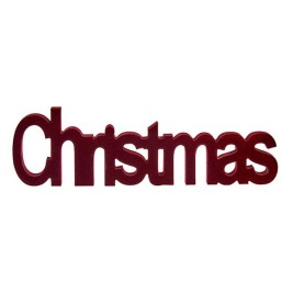 Декоративна фигурка Christmas 11 x 2,5 x 36,5 cm Червен Дървен