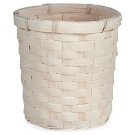 Саксия Gift Decor Бял PVC Бамбук 17 x 15 x 17 cm Кръгъл