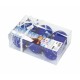 Коледна топка Frozen Memories 6 броя Син Бял Пластмаса (Ø 8 cm)