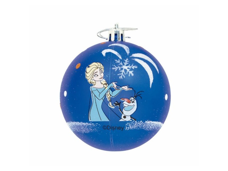 Коледна топка Frozen Memories 6 броя Син Бял Пластмаса (Ø 8 cm)