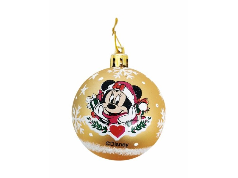 Коледна топка Minnie Mouse Lucky Златен 10 броя Пластмаса (Ø 6 cm) Коледна топка Minnie Mouse Lucky Златен 10 броя Пластмаса (Ø 6 cm)