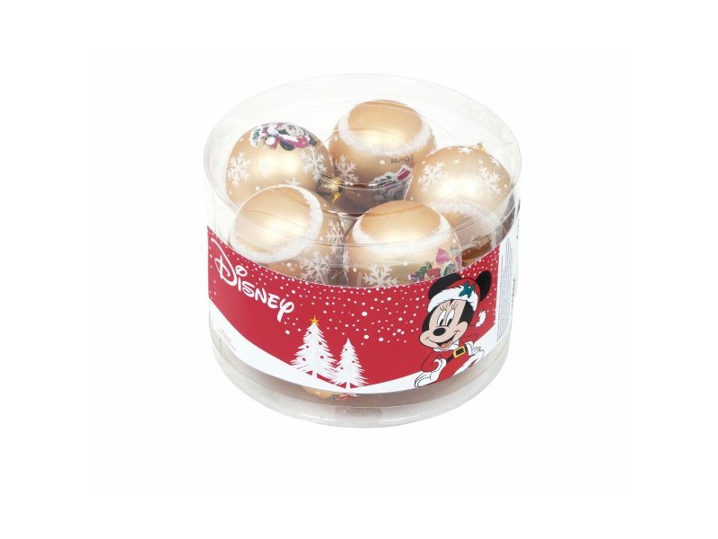 Коледна топка Minnie Mouse Lucky Златен 10 броя Пластмаса (Ø 6 cm) Коледна топка Minnie Mouse Lucky Златен 10 броя Пластмаса (Ø 6 cm)