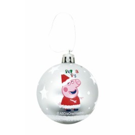 Коледна топка Peppa Pig Cosy corner Сребрист 6 броя Пластмаса (Ø 8 cm)