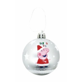 Коледна топка Peppa Pig Cosy corner Сребрист 10 броя Пластмаса (Ø 6 cm)