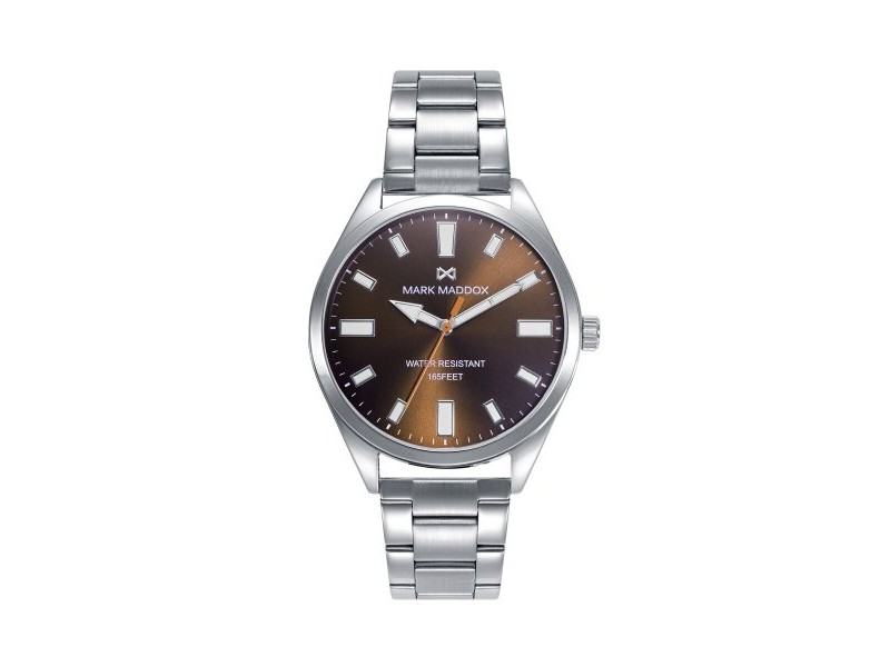 Мъжки часовник Mark Maddox HM1012-46 Кафяв Сребрист