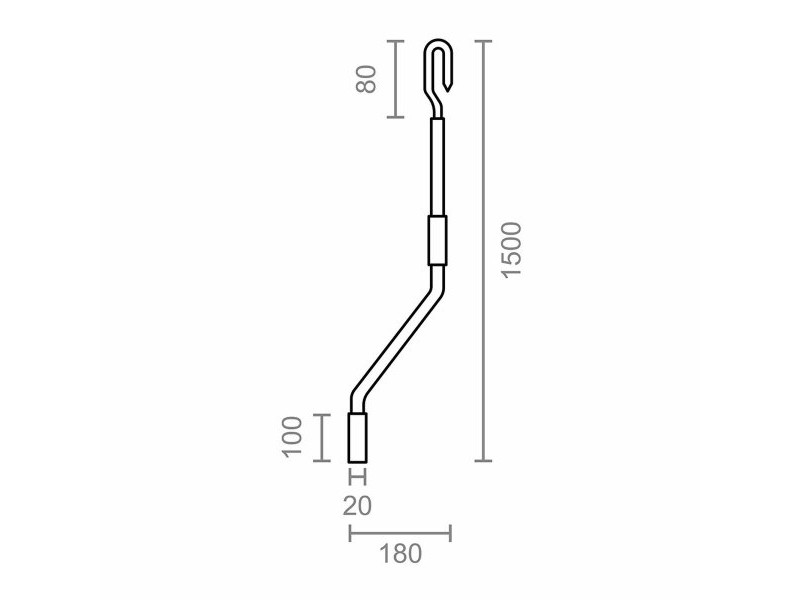 Манивела за тента Micel TLD06 Бял 150 cm