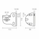 Опора за тента Micel TLD03 Бял 11,3 x 8,5 x 11 cm Ос