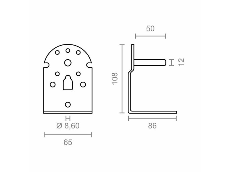 Опора за тента Micel TLD08 Бял 6,5 x 8,6 x 10,8 cm Ос