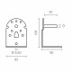 Опора за тента Micel TLD08 Бял 6,5 x 8,6 x 10,8 cm Ос