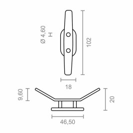 Макара за тента Micel TLD15 Бял 1,8 x 2 x 10,2 cm 2 броя