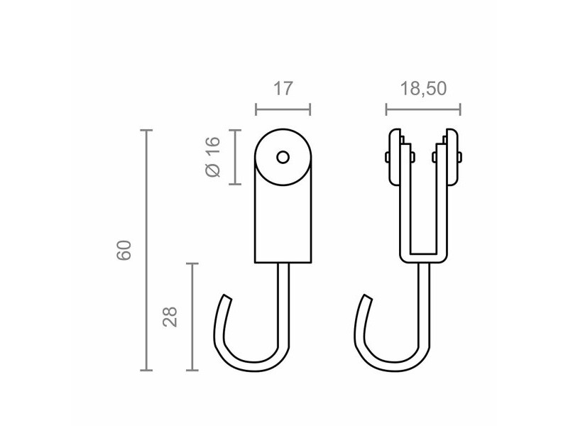 Пергола макара Micel TLD17 Неръждаема стомана 18,5 x 17 x 60 mm Навън 2 броя