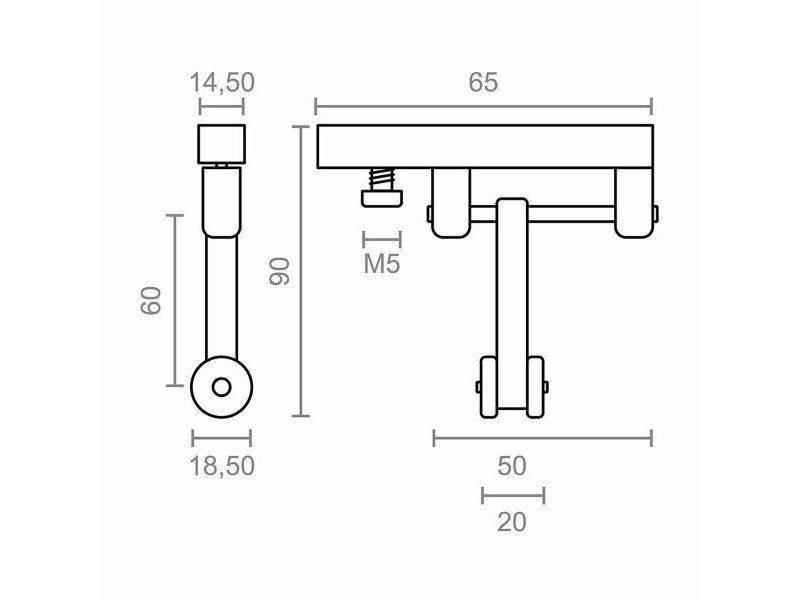 Пергола макара Micel TLD21 Найлон 65 x 18,5 x 90 mm Пързалка Бял