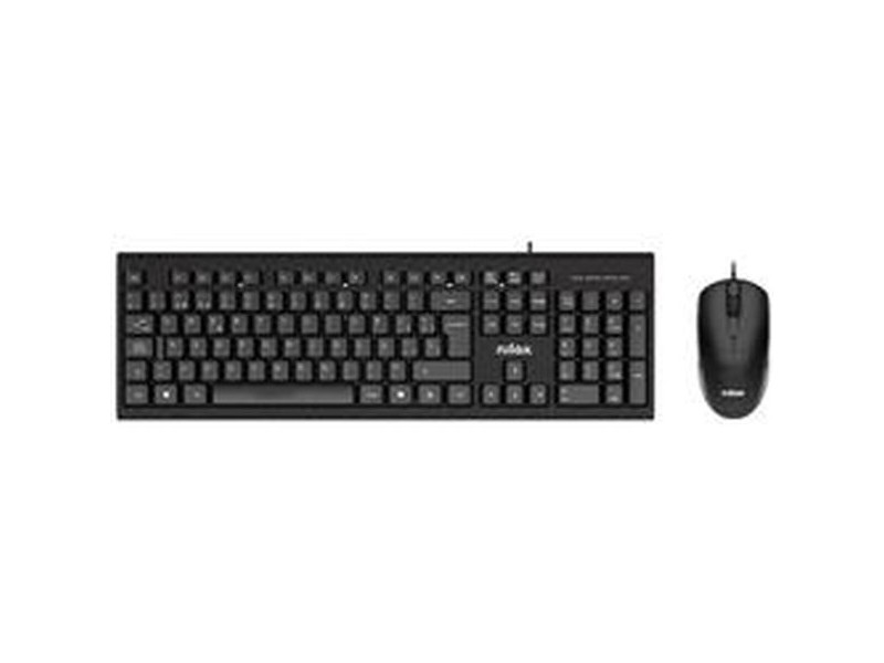 Клавиатура с мишка Nilox NXKME0011 Черен Испанска Qwerty