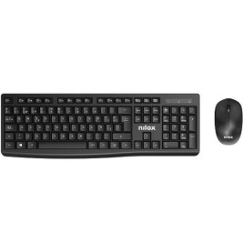 Kлаиатура с безжична мишка Nilox NXKMWE012 Испанска Qwerty