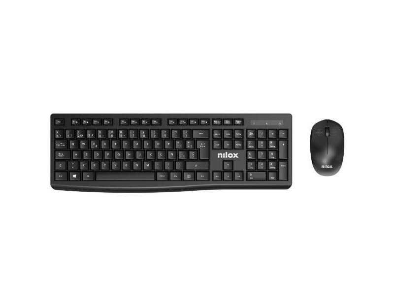 Kлаиатура с безжична мишка Nilox NXKMWE012 Испанска Qwerty