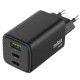 Зарядно за стена Nilox NXGANUSBC65 Черен (2 броя)