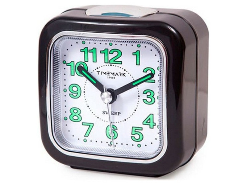 Аналогов будилник Timemark Черен Тих Със звук Нощен режим (7.5 x 8 x 4.5 cm)