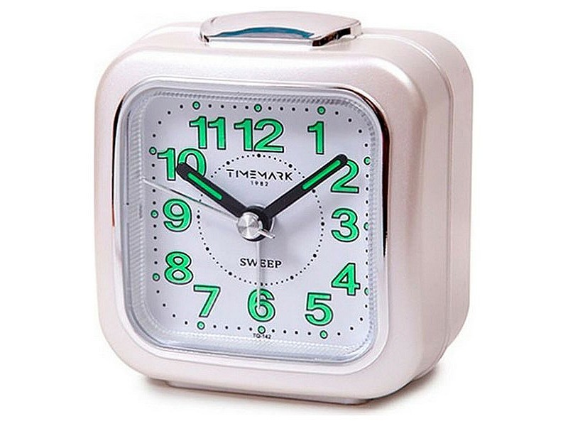 Аналогов будилник Timemark Бял Тих Със звук Нощен режим (7.5 x 8 x 4.5 cm)