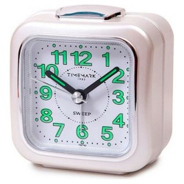 Аналогов будилник Timemark Бял Тих Със звук Нощен режим (7.5 x 8 x 4.5 cm)