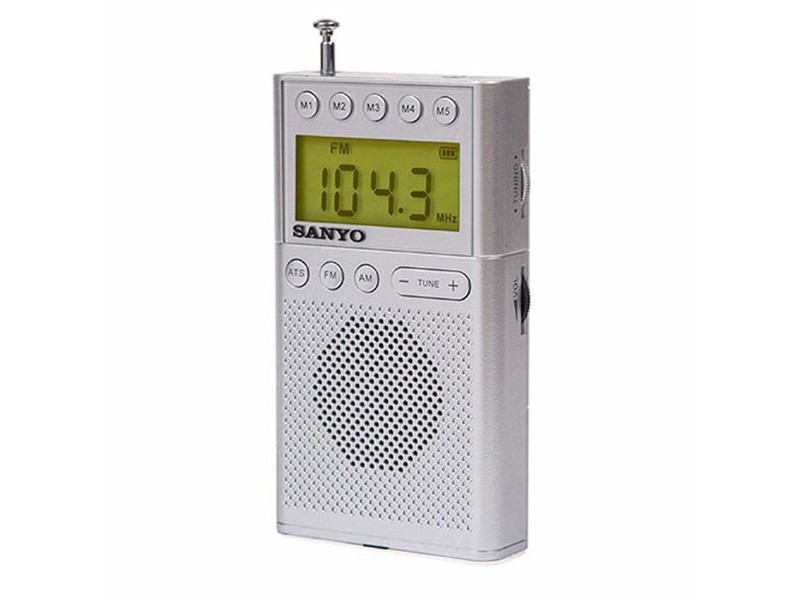 Преносимо дигитално радио Sanyo Сребрист AM/FM