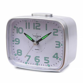 Будилник Timemark 12 x 9,5 x 6,5 cm Традиционен Аналог Сребрист