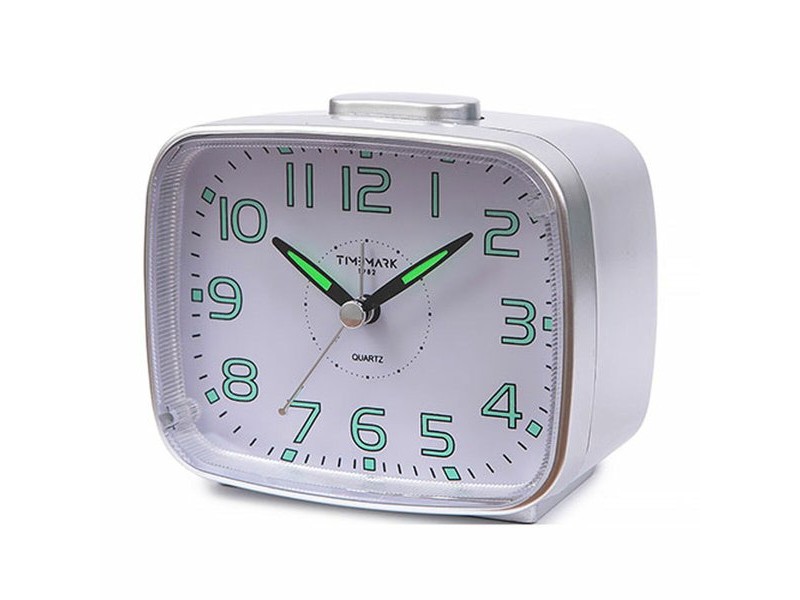 Будилник Timemark 12 x 9,5 x 6,5 cm Традиционен Аналог Сребрист