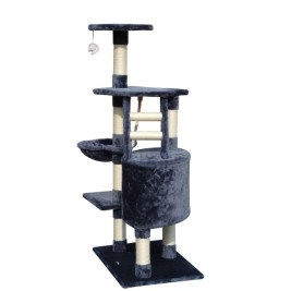 Котешко дърво за надраскване Gloria Sinu Сив полиестер Дървен хартия Пластмаса Сизал 7,5 cm 55 x 40 x 120 cm