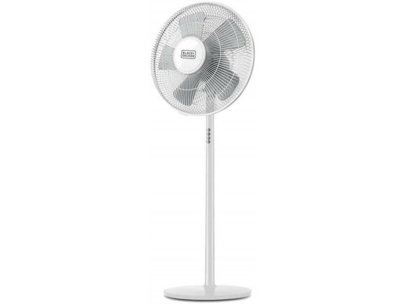 Вентилатор с крака Black & Decker ES9440020B Бял 60 W