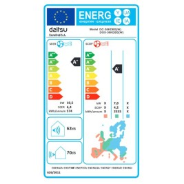 Канален климатик DAITSU ELECTRIC ACD36KDBS A+ A++ 3000 W 2800 W