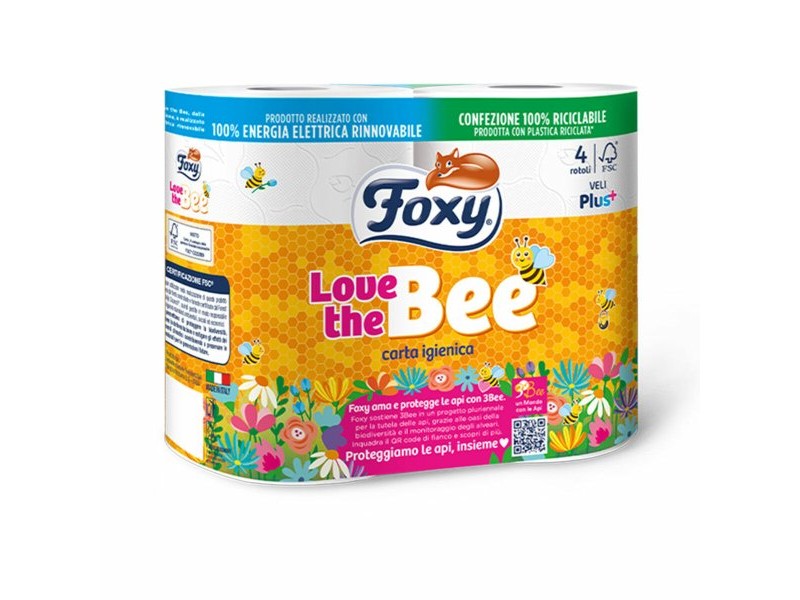 Тоалетна Хартия Foxy Love the bee (4 броя) Тоалетна Хартия Foxy Love the bee (4 броя)