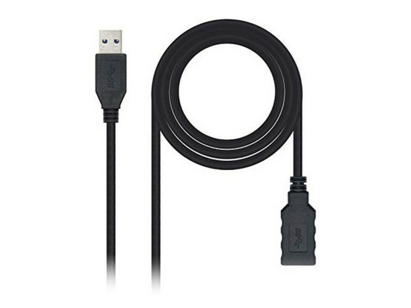 Кабел USB 3.0 A към USB A NANOCABLE 10.01.0902BK 2 m Черен