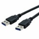 Кабел USB 3.0 A към USB A NANOCABLE 10.01.1002-BK Черен 2 m