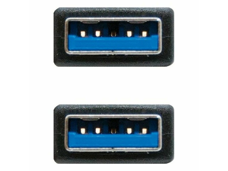 Кабел USB 3.0 A към USB A NANOCABLE 10.01.1002-BK Черен 2 m