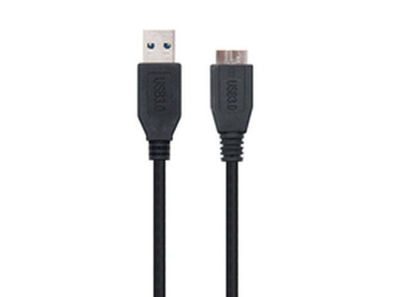 Кабел USB 3.0 A към микро USB B NANOCABLE 10.01.1102-BK Черен 2 m