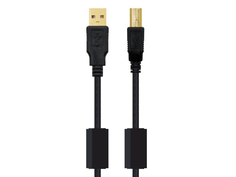 Кабел USB 2.0 A към USB B NANOCABLE 10.01.1203 Черен 3 m (1 броя)