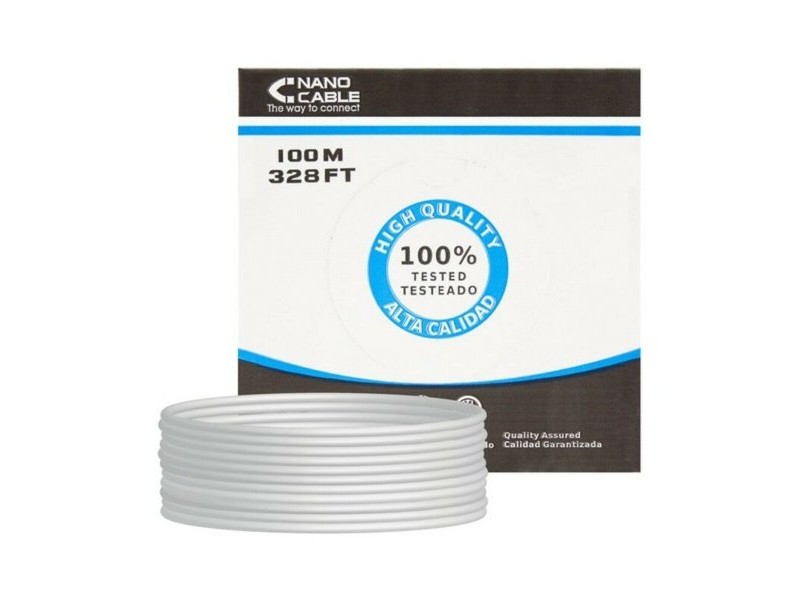 RJ45 CAT 5e UTP кабел NANOCABLE 10.20.0302-FLEX Сив 100 m